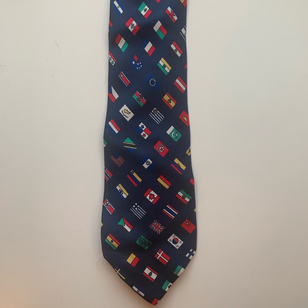 Flag design 100% silk tie by Sully & Sully NYC